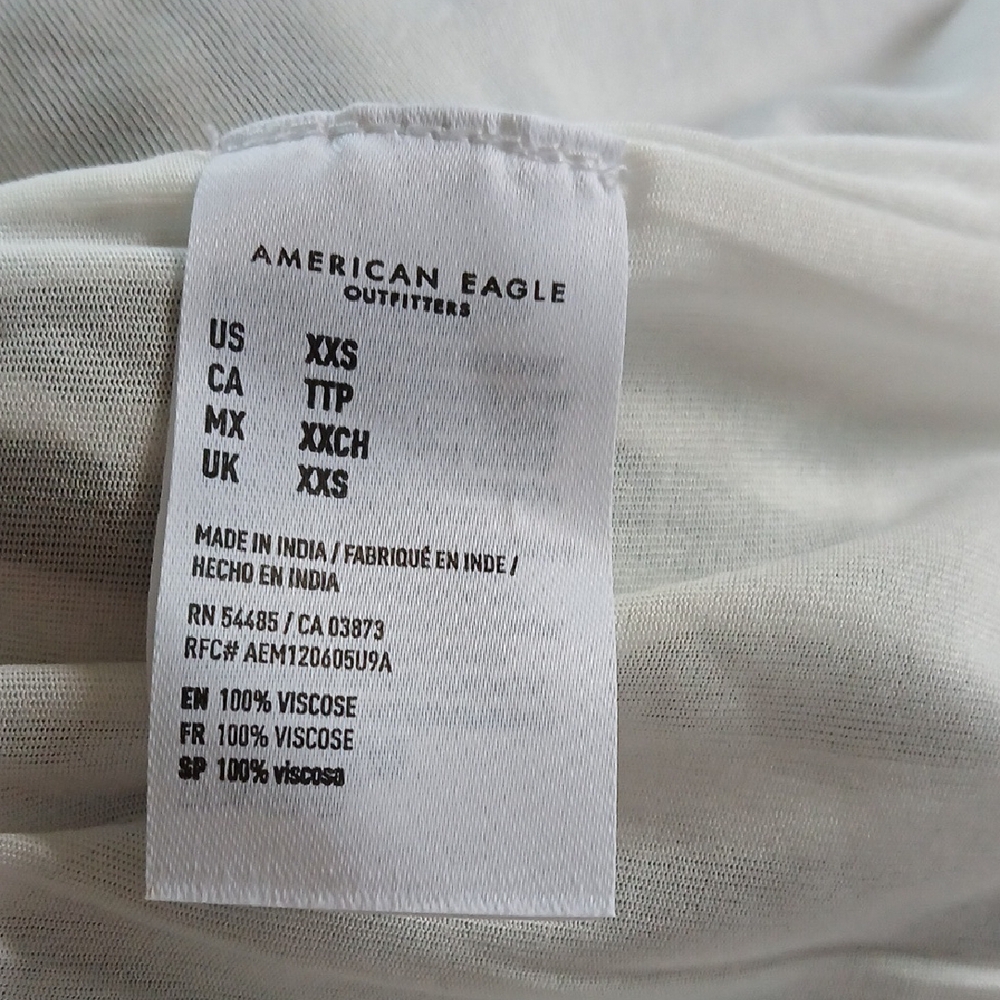 American Eagle Outfitters Navy and White Wide-Leg Pants‎ Sz XXS - Picture 7 of 8